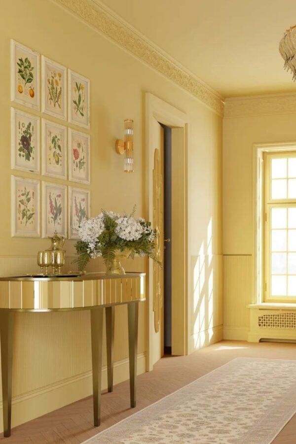 butter yellow entryway