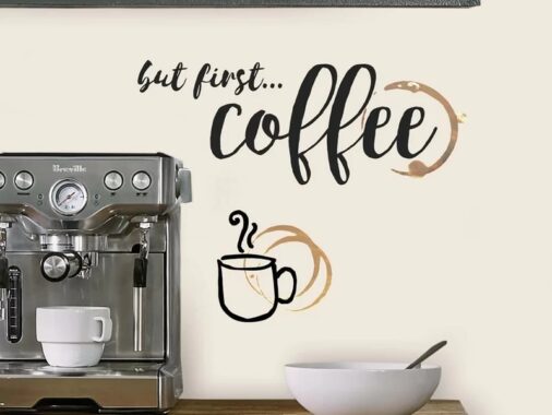 Coffee wall decal for kitchen