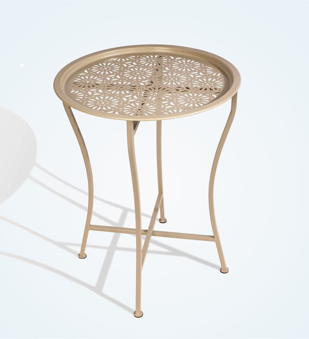 Small gold outdoor side table