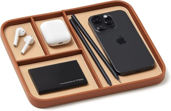 leather valet tray