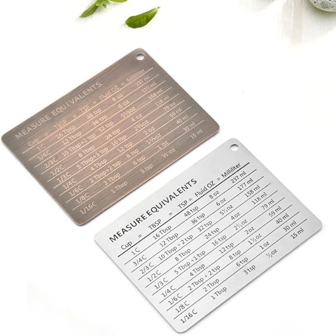 measurement conversion chart fridge magnet