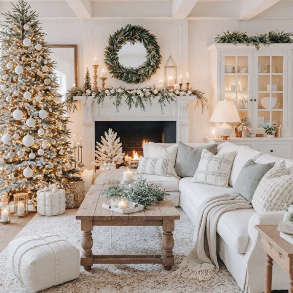 neutral living room new year