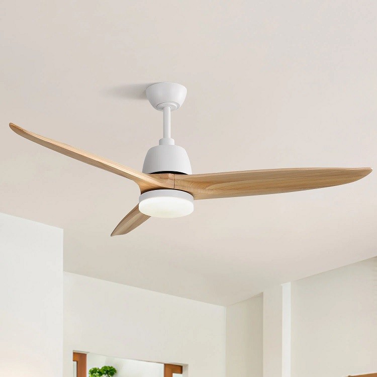 Propeller ceiling fan with light
