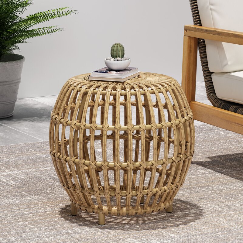 Rattan outdoor side table