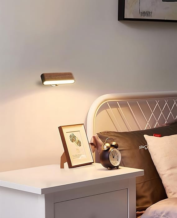 wood led wall sconce