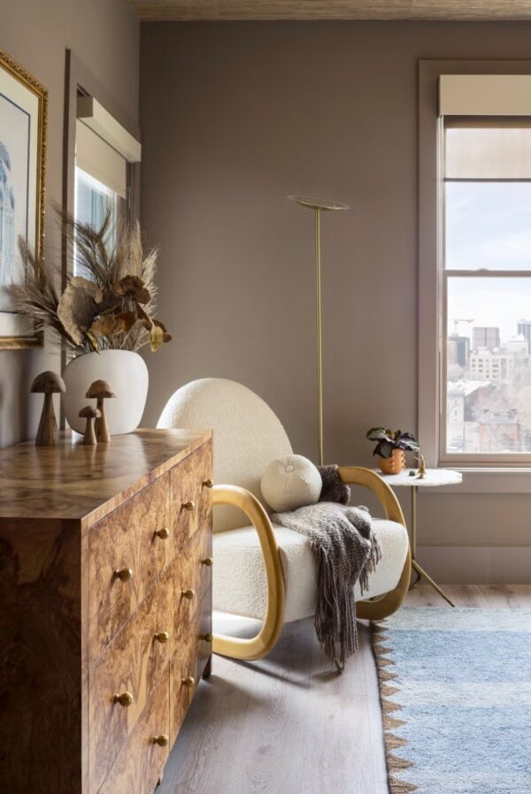 wooden tones in japandi